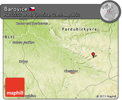 Physical 3D Map of Barovice