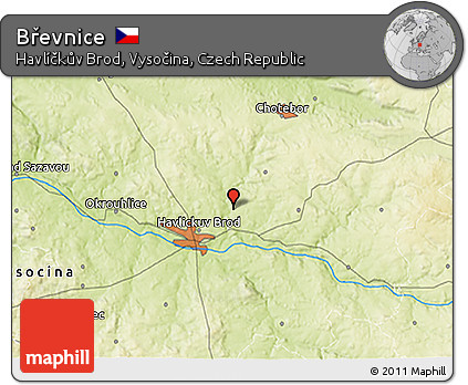 Physical 3D Map of Břevnice