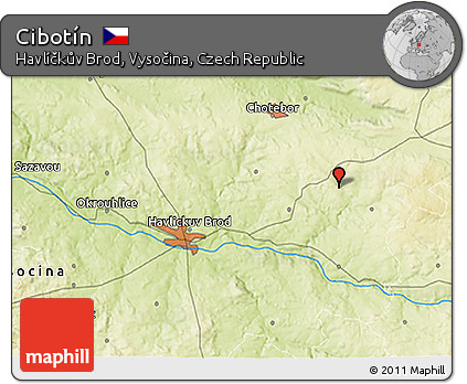 Physical 3D Map of Cibotín