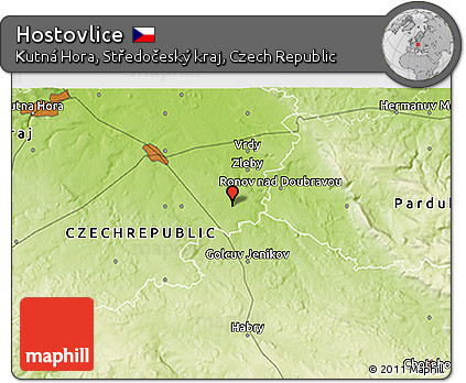 Physical 3D Map of Hostovlice