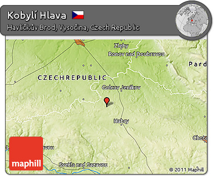 Physical 3D Map of Kobylí Hlava