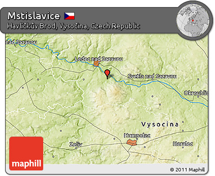 Physical 3D Map of Mstislavice