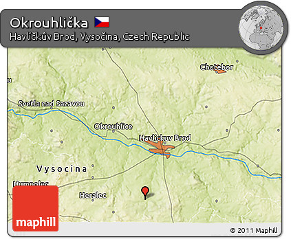Physical 3D Map of Okrouhlička