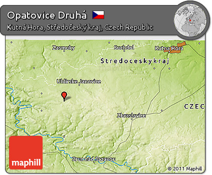 Physical 3D Map of Opatovice Druhá