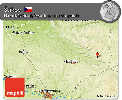 Physical 3D Map of Štikov
