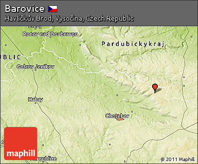 Physical 3D Map of Barovice