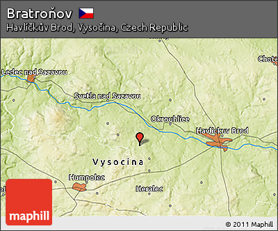Physical 3D Map of Bratroňov