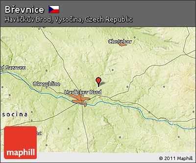 Physical 3D Map of Břevnice