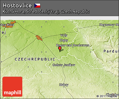 Physical 3D Map of Hostovlice