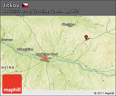 Physical 3D Map of Jitkov