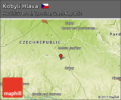 Physical 3D Map of Kobylí Hlava