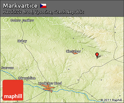 Physical 3D Map of Markvartice