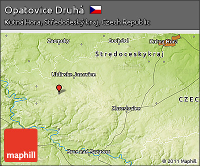 Physical 3D Map of Opatovice Druhá