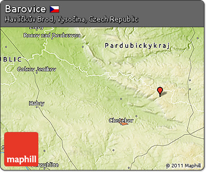 Physical 3D Map of Barovice