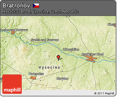 Physical 3D Map of Bratroňov