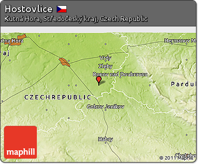 Physical 3D Map of Hostovlice