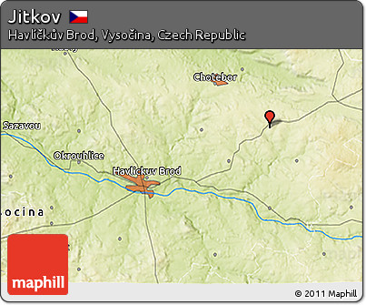 Physical 3D Map of Jitkov