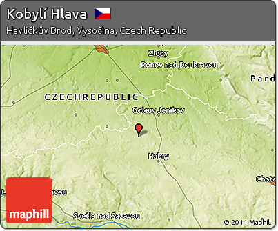 Physical 3D Map of Kobylí Hlava