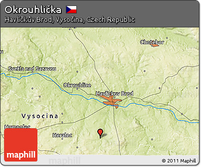Physical 3D Map of Okrouhlička
