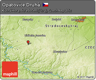 Physical 3D Map of Opatovice Druhá