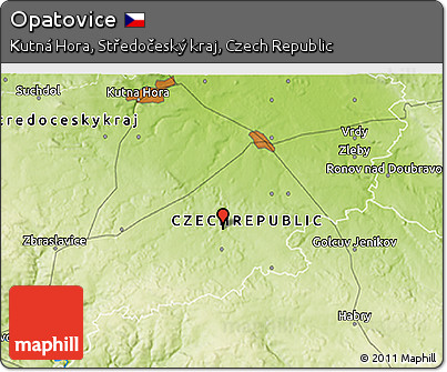 Physical 3D Map of Opatovice