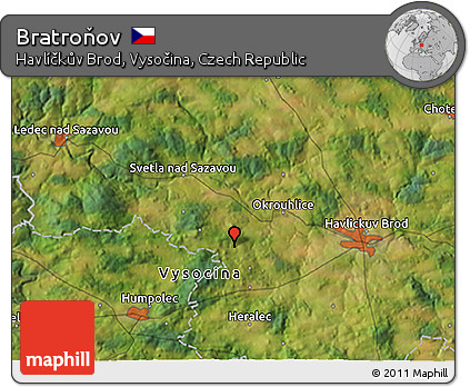 Satellite 3D Map of Bratroňov