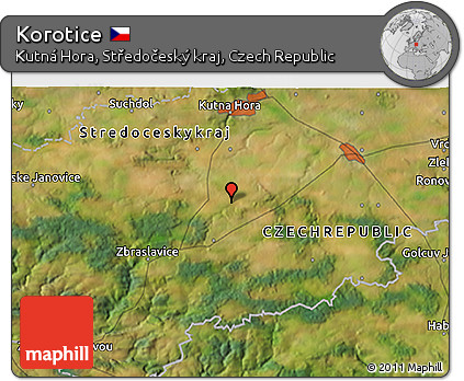 Satellite 3D Map of Korotice