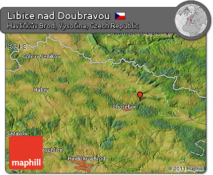 Satellite 3D Map of Libice Nad Doubravou