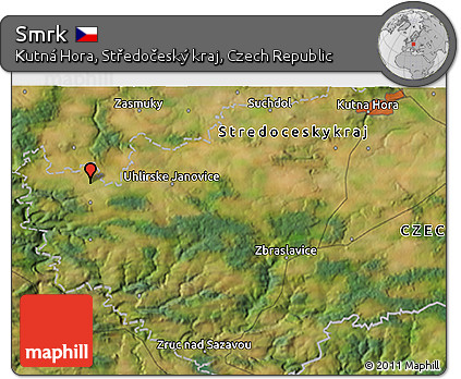 Satellite 3D Map of Smrk