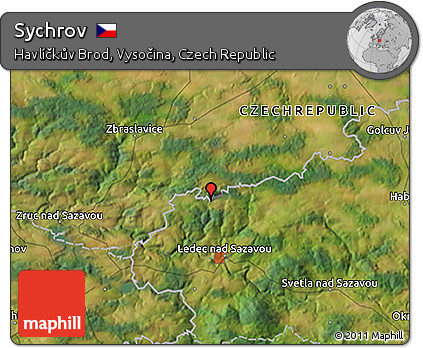 Satellite 3D Map of Sychrov