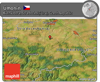 Satellite 3D Map of Úmonín
