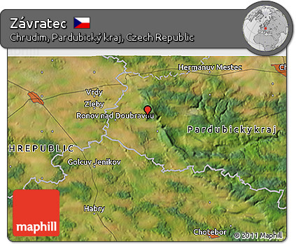 Satellite 3D Map of Závratec