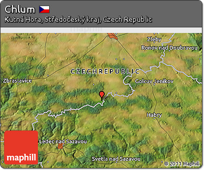 Satellite 3D Map of Chlum