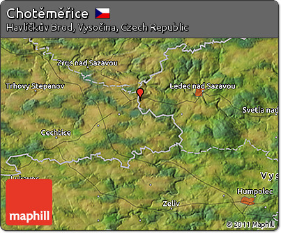 Satellite 3D Map of Chotěměřice