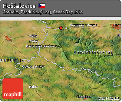 Satellite 3D Map of Hošťalovice