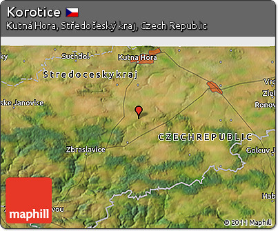 Satellite 3D Map of Korotice