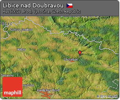 Satellite 3D Map of Libice Nad Doubravou
