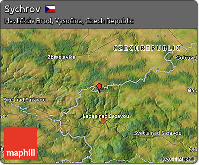 Satellite 3D Map of Sychrov