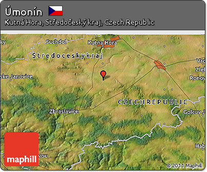Satellite 3D Map of Úmonín