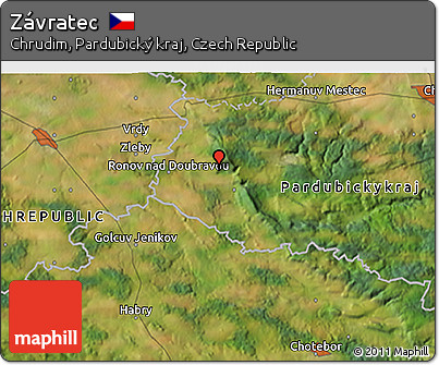 Satellite 3D Map of Závratec