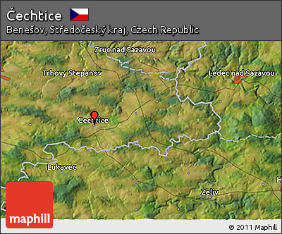Satellite 3D Map of Čechtice