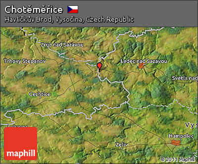 Satellite 3D Map of Chotěměřice