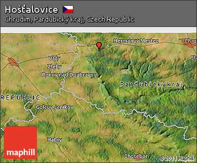 Satellite 3D Map of Hošťalovice
