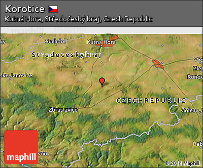 Satellite 3D Map of Korotice