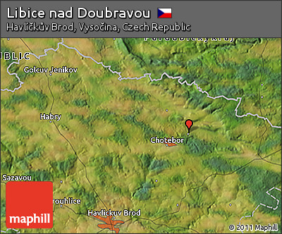 Satellite 3D Map of Libice Nad Doubravou