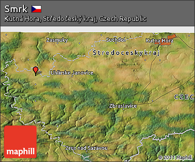 Satellite 3D Map of Smrk