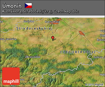 Satellite 3D Map of Úmonín