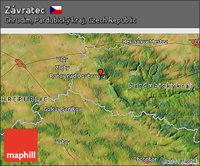 Satellite 3D Map of Závratec