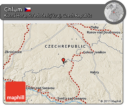 Shaded Relief 3D Map of Chlum