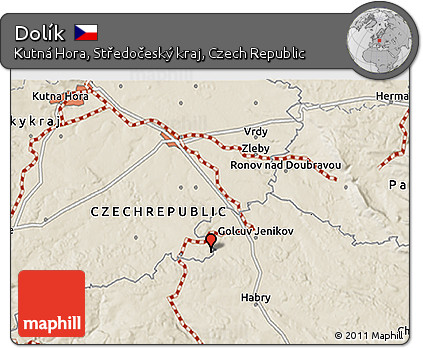 Shaded Relief 3D Map of Dolík